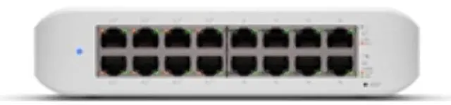 Alt view image 2 of 6 - Ubiquiti - UniFi Switch (USW-Lite-16-PoE, 16 Gigabit Ethernet Ports, 8 PoE+ Ports, Wall Mounted)