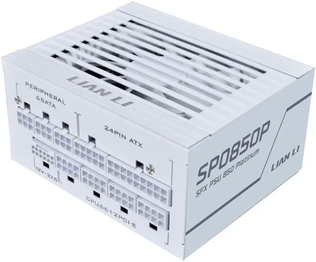 Main image of SP0850P Platinum 850W SFX Form Factor Power Supply with 12V-2x6 Connectors - ATX 3.1 & PCIE 5.1 Compliant - Low-Noise - Fully Modular - 105°C Capacitors White (SP0850P.W)
