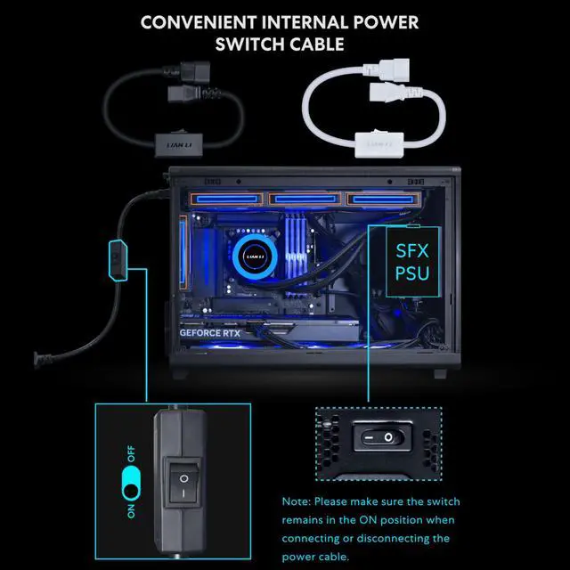 Alt view image 4 of 6 - SP0850P Platinum 850W SFX Form Factor Power Supply with 12V-2x6 Connectors - ATX 3.1 & PCIE 5.1 Compliant - Low-Noise - Fully Modular - 105°C Capacitors White (SP0850P.W)