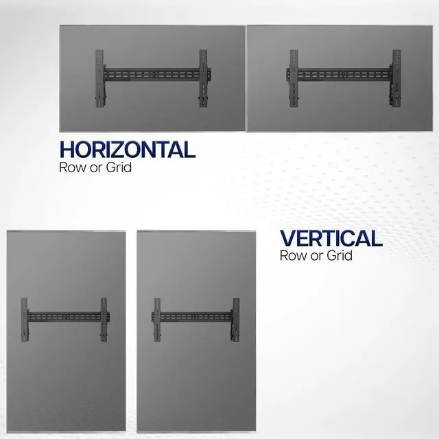 Alt view image 6 of 6 - Pop-Out Steel Video Wall Mounts, Fits 2 TV Screens 37 to 90 inches, Wide VESA Range and Screen Leveling, Holds up to 154 lbs per TV, 2 Mounts, Black, MOUNT-VW90-2