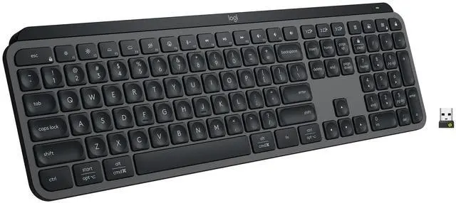 Main image of MX Keys S Wireless Keyboard, Low Profile, Fluid Precise Quiet Typing, Programmable Keys, Backlighting, Bluetooth, USB C Rechargeable, for Windows PC, Linux, Chrome, Mac - Graphite