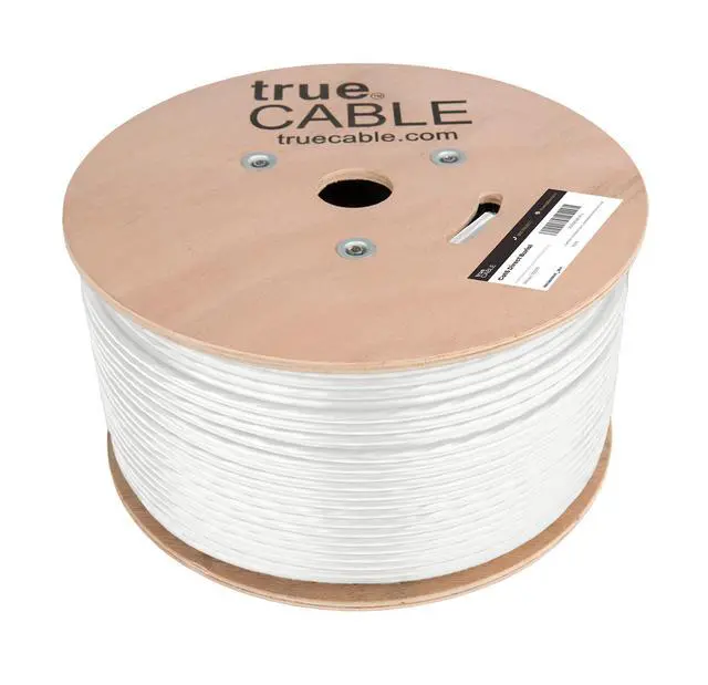 Alt view image 3 of 6 - Cat6 Direct Burial Bulk Ethernet Cable, Unshielded, 1000ft, White, 23AWG Solid Bare Copper, Outdoor OSP Jacket, Waterproof, UV Resistant, 550MHz, PoE++ 100W (4PPoE)