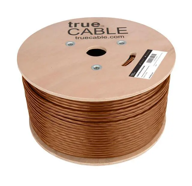 Alt view image 3 of 6 - Cat6 Direct Burial Bulk Ethernet Cable, Unshielded, 1000ft, Brown, 23AWG Solid Bare Copper, Outdoor OSP Jacket, Waterproof, UV Resistant, 550MHz, PoE++ 100W (4PPoE)