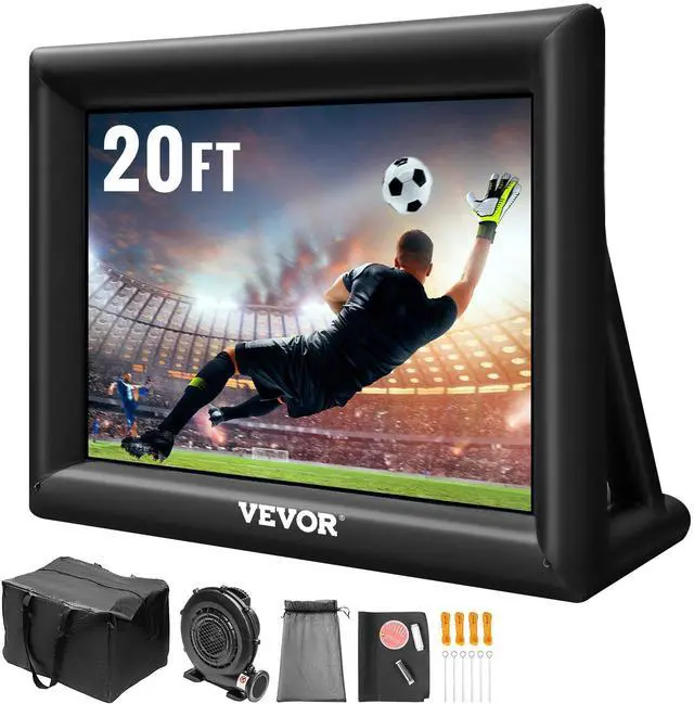 Main image of Inflatable Movie Screen 20FT Inflatable Projector Screen for outside with 350W Air Blower Inflatable Screen Oxford Fabric Material Blow Up Screen for Outdoor Movie Supports Front/Rear Projection