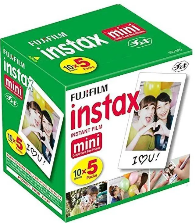 Main image of Instax Mini Instant Film, 10 Sheets x 5 Packs (Total 50 Shoots)