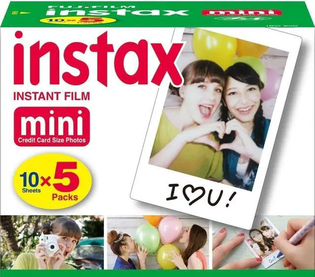 Alt view image 2 of 3 - Instax Mini Instant Film, 10 Sheets x 5 Packs (Total 50 Shoots)