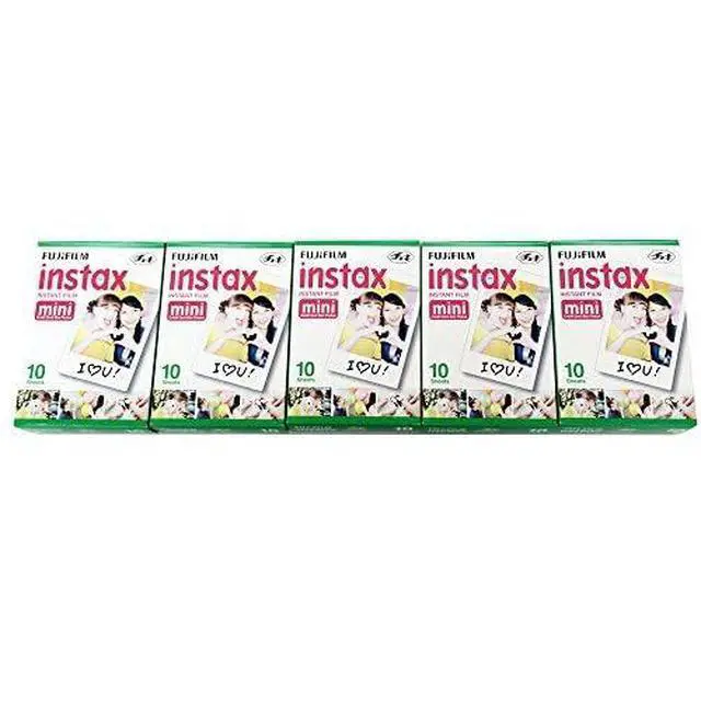 Alt view image 3 of 3 - Instax Mini Instant Film, 10 Sheets x 5 Packs (Total 50 Shoots)