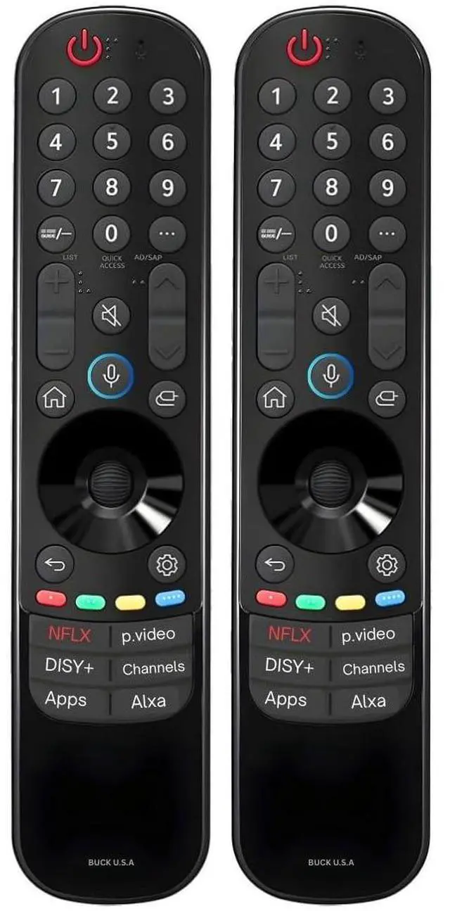 Main image of 2 Pack LG Magic Remote Control Replacement for 2019-2024 TV Models - Easy Setup, Voice Control, Shortcut Keys - Works with LG OLED, QNED, NanoCell, UHD, WebOS, 4K/8K Smart TVs (MR19/20/21/22/23/24GA)