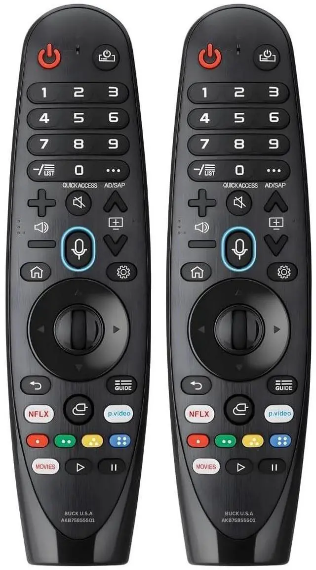Main image of 2 Pack AKB75855501 LG Magic Remote Control Replacement - Easy Setup, Voice Control, Shortcut Keys - Works with LG OLED, NanoCell, UHD, ThinQ & WebOS TV MR20GA MR21GA MR22GN MR23GN MR24GN