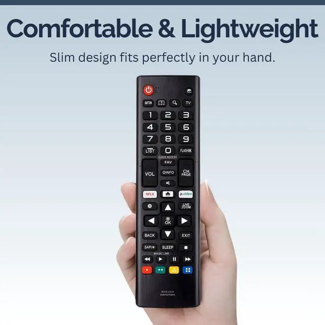 Alt view image 4 of 4 - 2 Pack AKB75375604 LG TV Remote Control Replacement for Smart TV - Easy Setup Remote, Streaming Shortcuts - Works with LG 4K, UHD, LED, OLED Smart HDTV Models (AKB75095307 AKB74915305 AKB76040302)