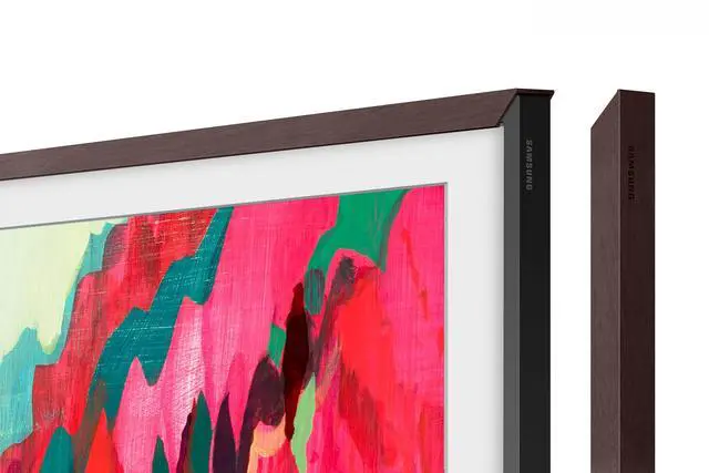 Main image of 85 The Frame Customizable Bezel for TV, Magnetic Mount, Match Television to Room Décor, Interchangeable Designs and Colors, Modern Brown, VG-SCFA85BWBZA, 2021