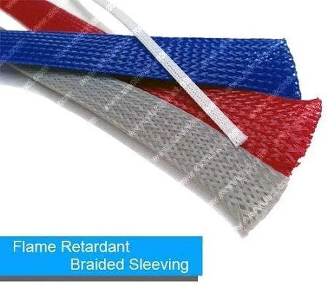 Alt view image 4 of 4 - 1/4" PET Expandable Braid Sleeving Flame Retardant Flexible Wire Mesh for Cord Management and Cable Protection - 500 Feet - White