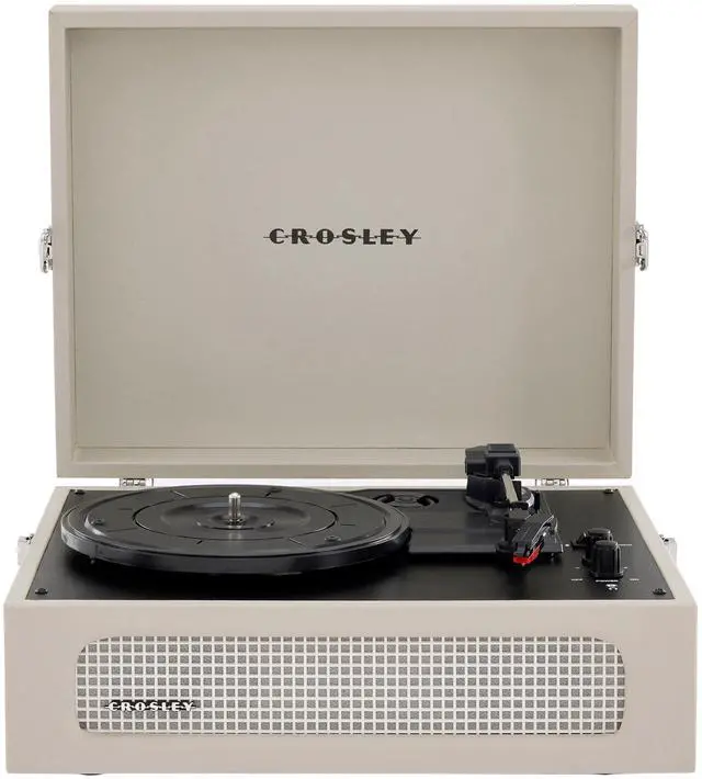 Main image of CR8017B-DU Voyager Vintage Portable Vinyl Record Player Turntable with Bluetooth in/Out and Built-in Speakers, Dune