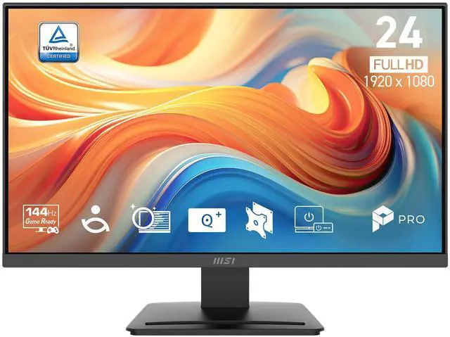 Main image of PRO MP241 E14V 24-inch IPS 1920 x 1080 (FHD) Office Monitor, 144Hz, Free-Sync, HDMI, DisplayPort, VESA Mountable, Tilt, Speaker, 4-Side Slim Bezel 1ms, Black