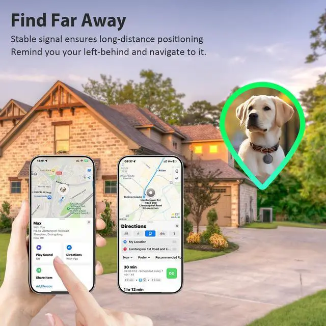 Alt view image 3 of 4 - Tracker Tags- 4 Pack, Bluetooth Trackers Works with Apple Find My APP (iOS Only), 92 dB Sound, Replaceable Battery, Smart Tracking Tag Keys Finder and Item Locator for Keys, Bags, Luggage, Wallet, etc