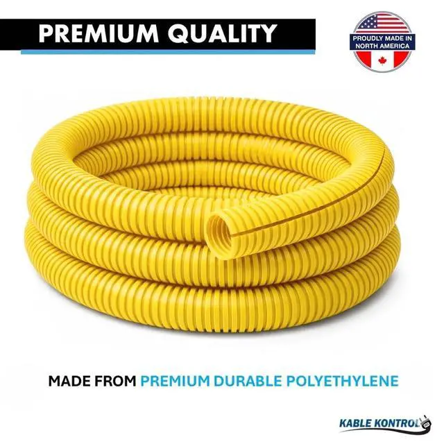 Alt view image 4 of 4 - Colored Split Wire Loom Tubing 1 Inch 100 Ft Long - Yellow Wire Conduit Cover for Cords - Corrugated Tubing and Protector for Automotive Wires Durable Polyethylene