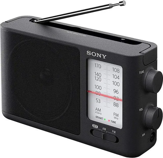 Main image of ICF-506 Analog Tuning Portable FM/AM Radio, Black, 2.14 lb