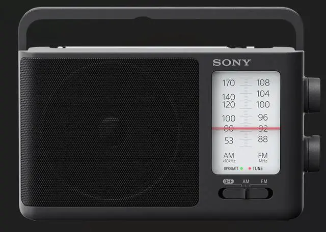 Alt view image 3 of 4 - ICF-506 Analog Tuning Portable FM/AM Radio, Black, 2.14 lb