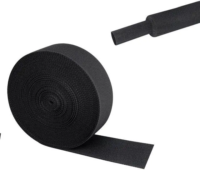 Main image of 2 in 1 Heat Shrink Braided Sleeving Fabric Tubing-Ideal fit Irregular Shape Hose/Cable/Wire (1"(25mm), 32FT)