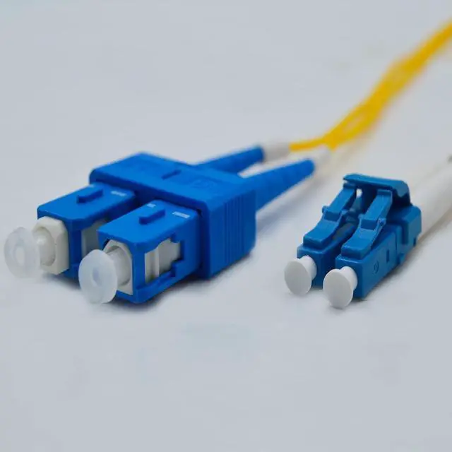Alt view image 2 of 4 - FiberCablesDirect OS2 Single-Mode Fiber Patch Cable | Length Options: 0.5M-300M | LC to SC | 85M (278.87ft) | Duplex 9/125µm | 1G/10G SFP & 10GBASE Compatible | Yellow OFNR PVC
