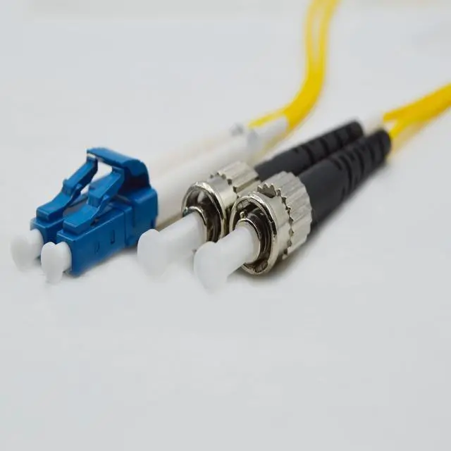 Alt view image 2 of 4 - FiberCablesDirect OS2 Single-Mode Fiber Patch Cable | Length Options: 0.5M-300M | LC to ST | 75M (246.06ft) | Duplex 9/125µm | 1G/10G SFP & 10GBASE Compatible | Yellow OFNR PVC