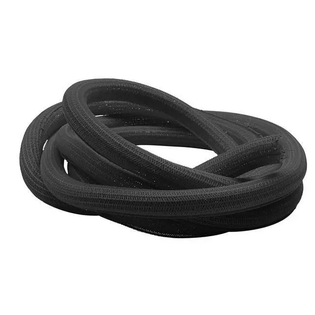 Alt view image 3 of 4 - 3/4" Hook Self Closing Sleeve Braid Wrap Around Sleeving Flame Retardant Flexible Mesh Cord Cover Cable Protector Wire Organizer - 100 Feet - Black