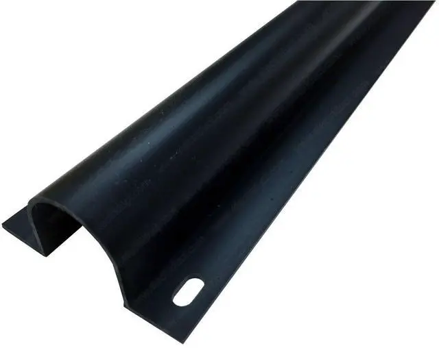 Main image of 4" Plastic Flanged Wire Guard Cable Raceway - 58 Inch Stick - Black