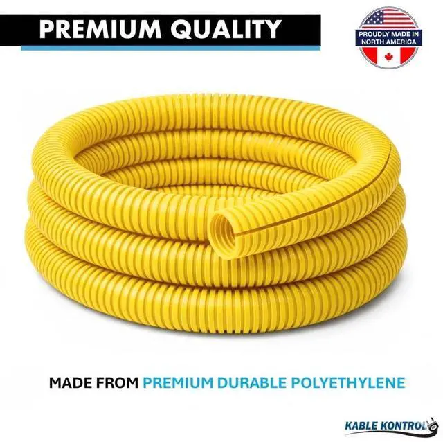 Alt view image 4 of 4 - Colored Split Wire Loom Tubing 3/4 Inch 100 Ft Long - Yellow Wire Conduit Cover for Cords - Corrugated Tubing and Protector for Automotive Wires Durable Polyethylene