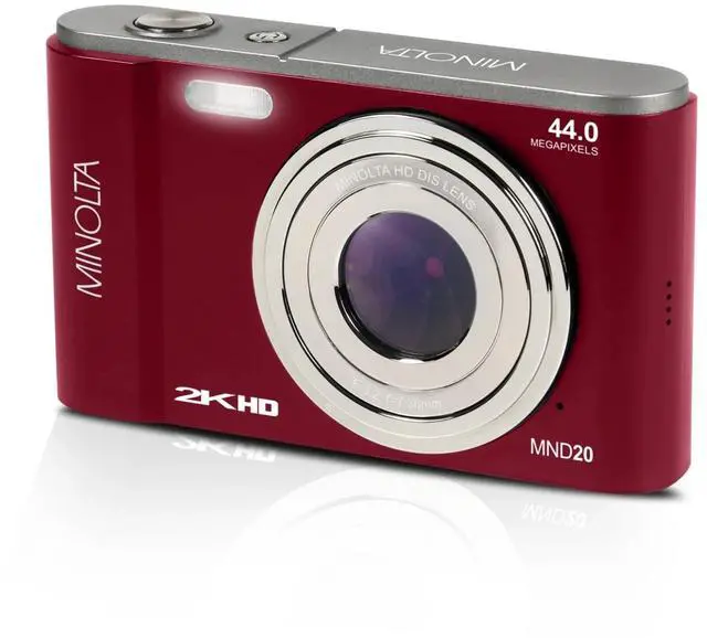 Main image of MND20 44MP Digital Camera 2.7K Ultra HD Video, 16X Digital Zoom, Anti-Shake Stabilization, Time Lapse, Face Detection, 2.9-inch LCD Display Lightweight Compact Camera (Red)