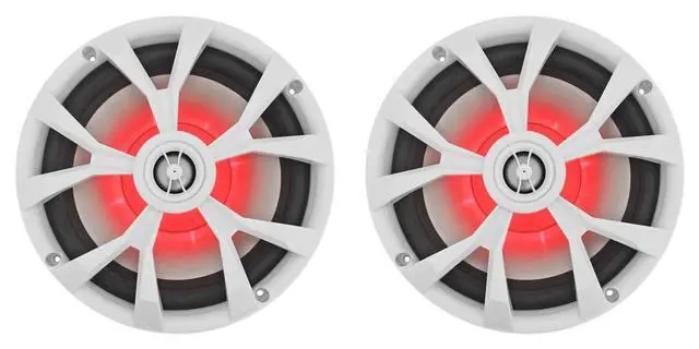 Main image of RKL80MW Marine Boat Speakers, 8" 2-Way, 900W per Pair, IP66 Waterproof, LED Lights, High-Fidelity Sound, for Boats and Outdoor Use
