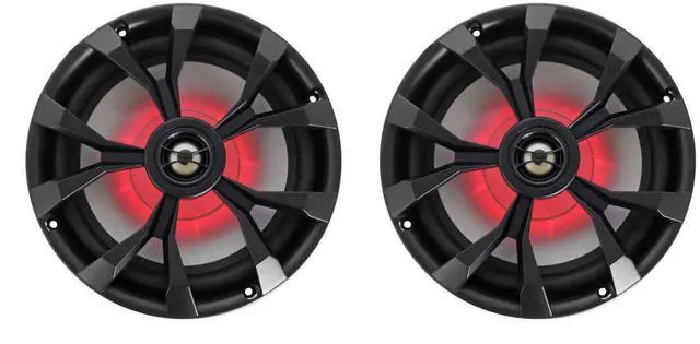 Main image of Pair RKL80MB 900 Watt 8-Inch 2-Way Marine Boat Speakers, IP66 Waterproof, Beat-Sync LED Lights, Rustproof Design, Perfect for Boats and ATVs