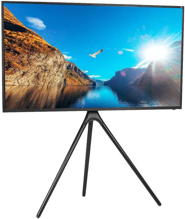 Main image of Artistic Easel 45 to 65 inch LED LCD Screen, Studio TV Display Stand, Adjustable TV Mount with Swivel and Tripod Base, Black, STAND-TV65AB
