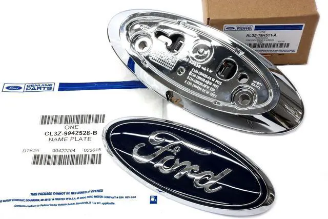 Main image of 2009-2014 F-150 Tailgate Back Up Camera Housing Bezel & Emblem UPDATED OEM
