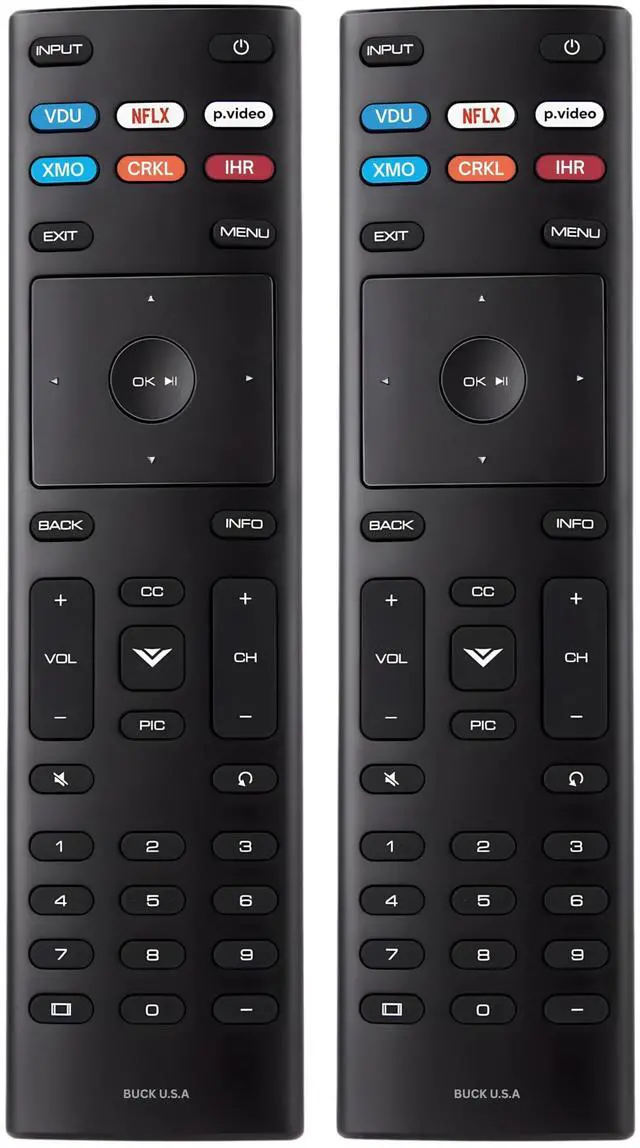 Main image of 2 Pack XRT136 Vizio Smart TV Remote Replacement - Easy Setup, Infrared, Shortcut Keys, Universal Remote for SmartCast TVs - Vizio Remote Control Replacement for D, E, M, P, V, PX, OLED Series