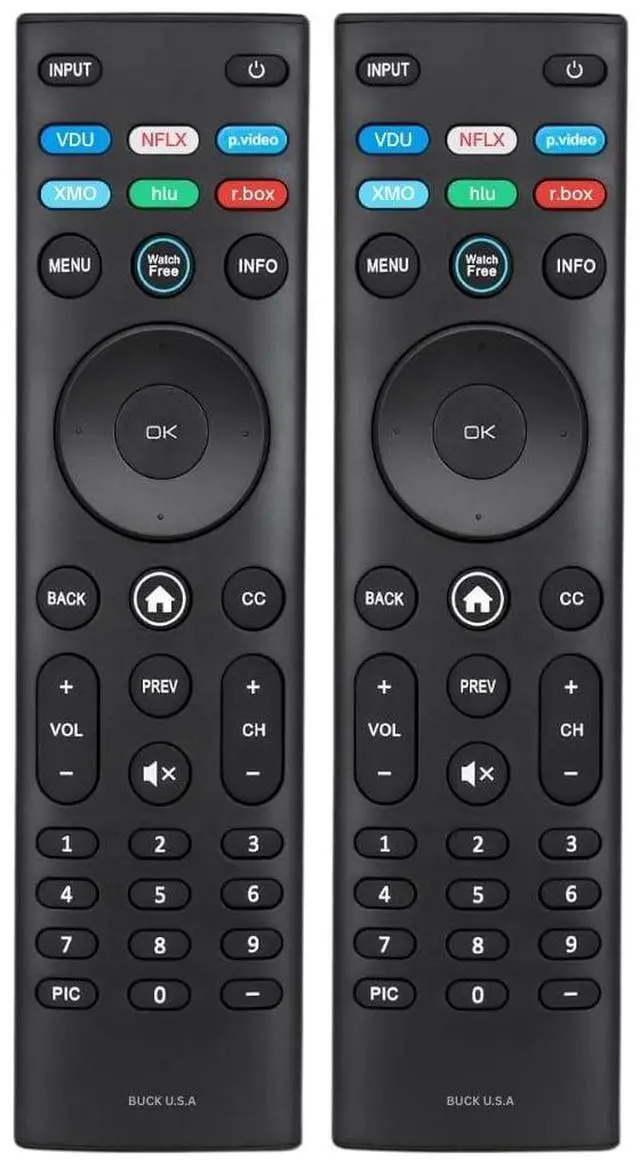 Main image of 2 Pack XRT140R Vizio Smart TV Remote Replacement - Easy Setup, Infrared, Shortcut Keys, Universal Remote for SmartCast TVs - Vizio Remote Control Replacement for D, E, M, P, V, PX, OLED Series