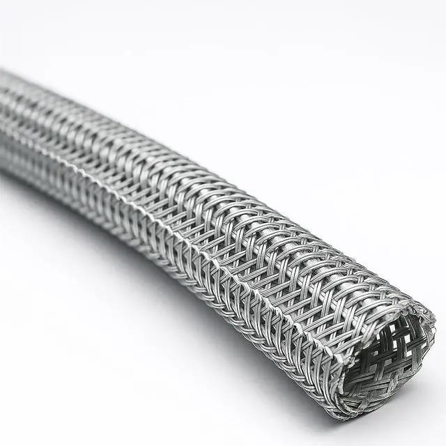 Main image of 1" Hook Self Closing Sleeve Braid Wrap Around Sleeving Flame Retardant Flexible Mesh Cord Cover Cable Protector Wire Organizer - 50 Feet - Gray
