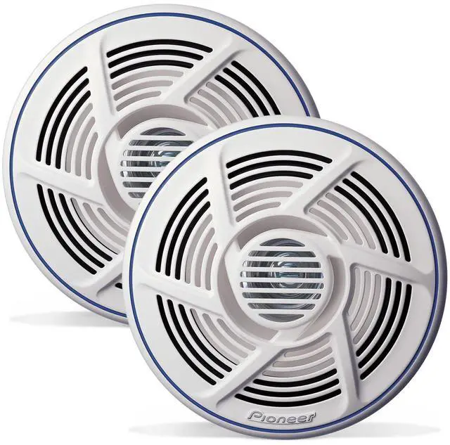 Main image of TS-MR1600 6.5 Marine Speakers (Pair) 2-Way Coaxial Boat Speakers, 100W Max Power, Waterproof & UV-Resistant (White)