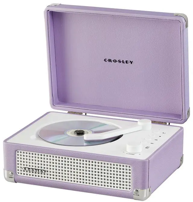 Alt view image 3 of 4 - CR3505A-LN Cruiser Retro Portable CD Player with Stereo Bluetooth Speakers and FM Radio, Lavender