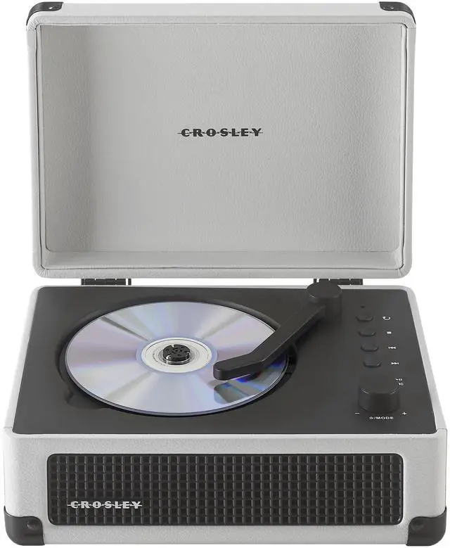 Main image of CR3505DP-WF Cruiser Retro Portable CD Player with Stereo Bluetooth Speakers and FM Radio, White Farmhouse