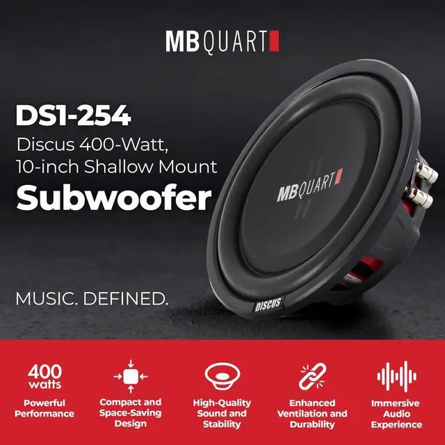 Alt view image 2 of 4 - DS Inch Shallow Space Saving Slim Subwoofer Car Speakers with Dual Voice Coil for Vehicle Sounds Audio Systems, Black