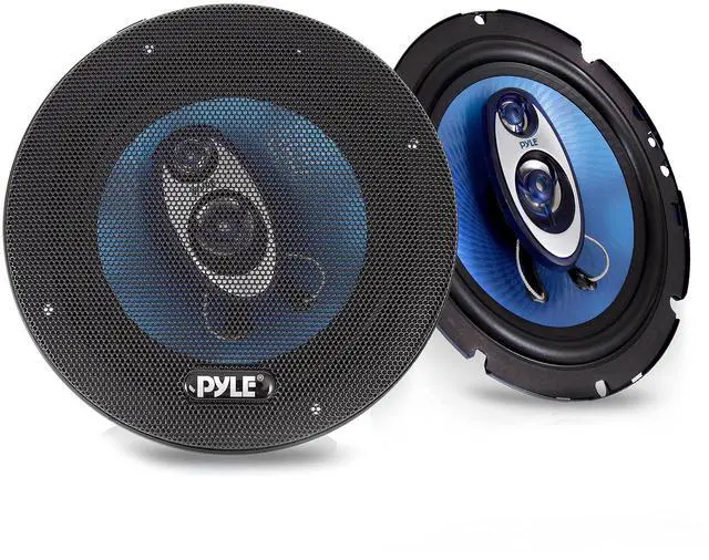 Main image of 4 New PL63BL 6.5" 720 Watt 3-Way Car Audio Coaxial Speakers Blue Stereo