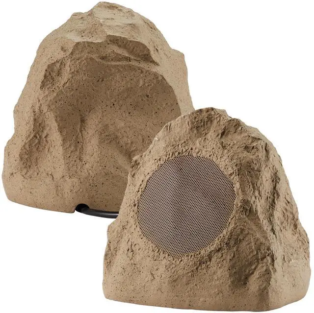 Main image of 2R4S Outdoor Sandstone Rock 2 Speaker Set for Yard Patio Pool Spa
