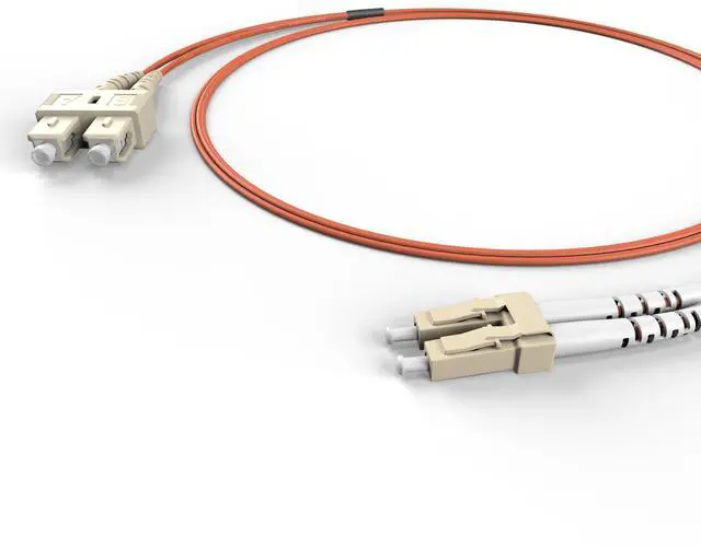 Alt view image 2 of 4 - FiberCablesDirect OM1 Multimode Fiber Patch Cable | Length Options 0.5M300M | LC SC | 65M (213.25ft) | Duplex 62.5/125µm | 1Gb Ethernet | Orange OFNR PVC