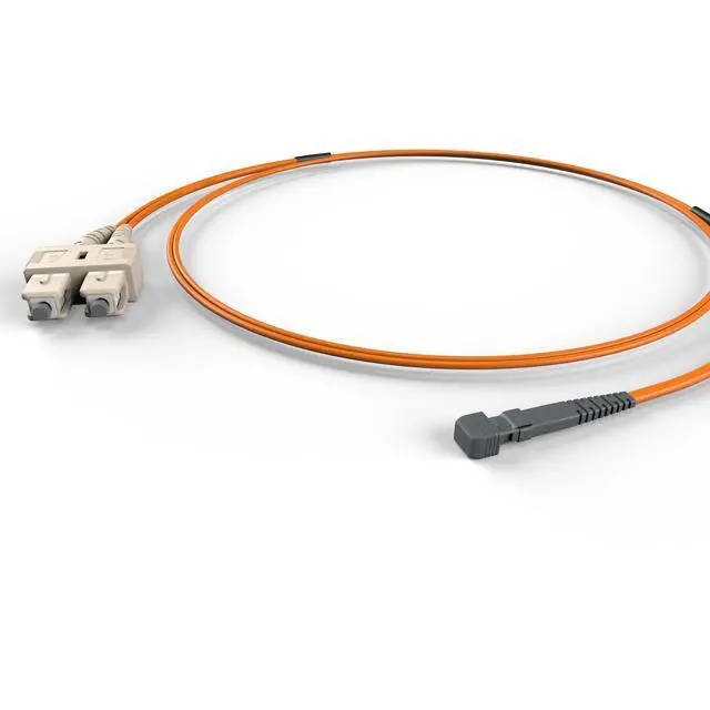 Alt view image 2 of 4 - FiberCablesDirect OM1 Multimode Fiber Patch Cable | Length Options 0.5M300M | MTRJ SC | 40M (131.23ft) | Duplex 62.5/125µm | 1Gb Ethernet | Orange OFNR PVC