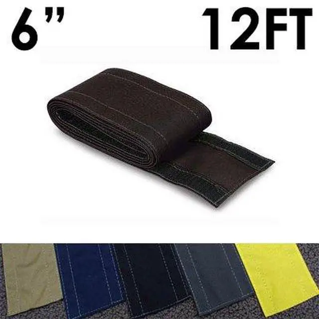 Alt view image 2 of 4 - 6" SafCord Carpet Cord Cover Strip Secure and Hide Floor Cables and Wires - 12 Feet - Black | Works only on Commercial Carpet, Barber and Loop Style Rugs