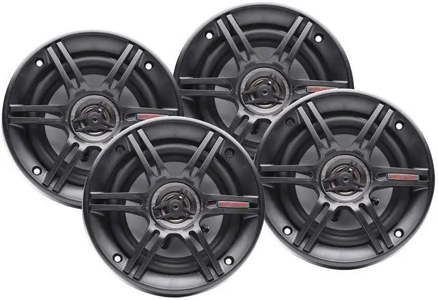 Main image of 2 Pair 6.5 Inch Car Audio Speakers, 300 Watt MAX 3 Way Full Range Speaker Set with 1 Inch Tweeter & Spade Terminal Connectors, CS-653