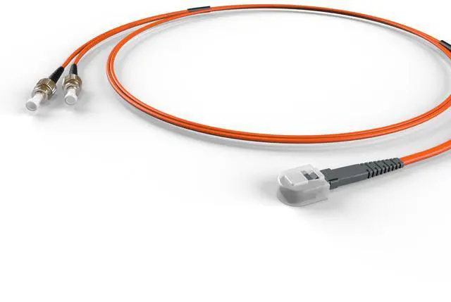 Alt view image 2 of 4 - FiberCablesDirect OM1 Multimode Fiber Patch Cable | Length Options 0.5M300M | MTRJ ST | 50M (164.04ft) | Duplex 62.5/125µm | 1Gb Ethernet | Orange OFNR PVC