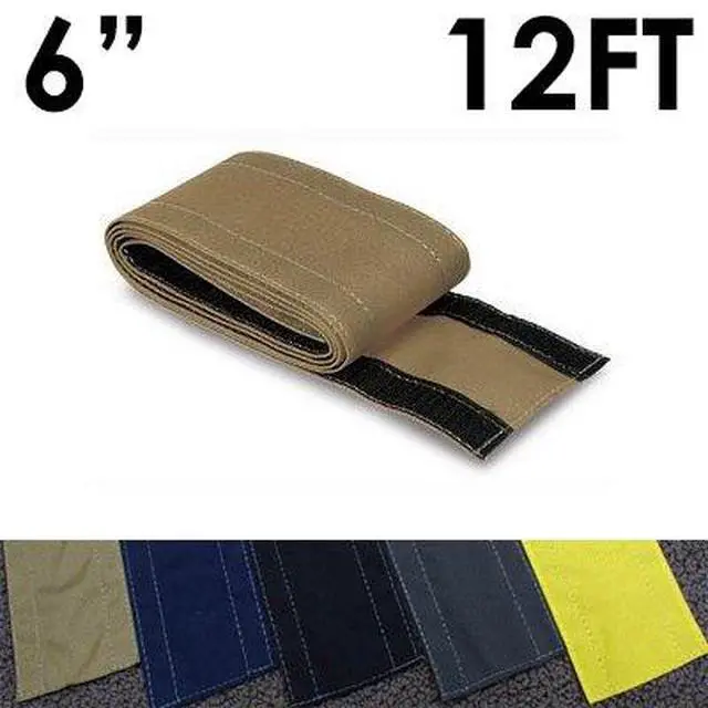 Alt view image 2 of 4 - 6" SafCord Carpet Cord Cover Strip Secure and Hide Floor Cables and Wires - 12 Feet - Taupe | Works only on Commercial Carpet, Barber and Loop Style Rugs