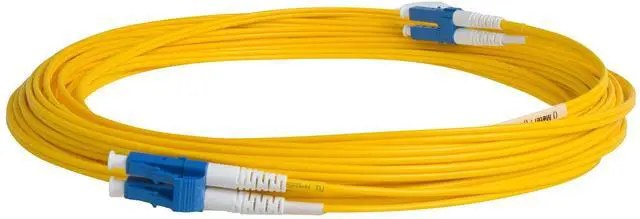 Alt view image 3 of 4 - 12-Pack 3 Meter LC to LC Fiber Patch Cable, Corning SMF-28 Singlemode 9/125um Ultra Optical Fiber, Duplex, Yellow Riser OFNR Cable Jacket