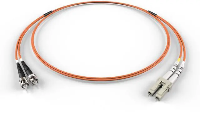 Main image of FiberCablesDirect OM1 Multimode Fiber Patch Cable | Length Options 0.5M300M | LC ST | 50M (164.04ft) | Duplex 62.5/125µm | 1Gb Ethernet | Orange OFNR PVC